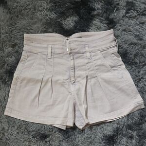 Veronica Beard High Waist Wash Lavender Denim Shorts
